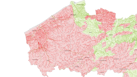 Kaart ontrekkingsverbod West-Vlaanderen