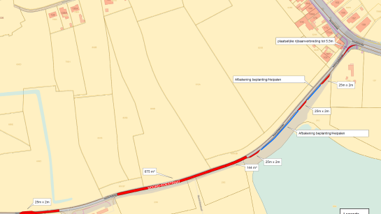 Plan van de werken in de Noord-edestraat